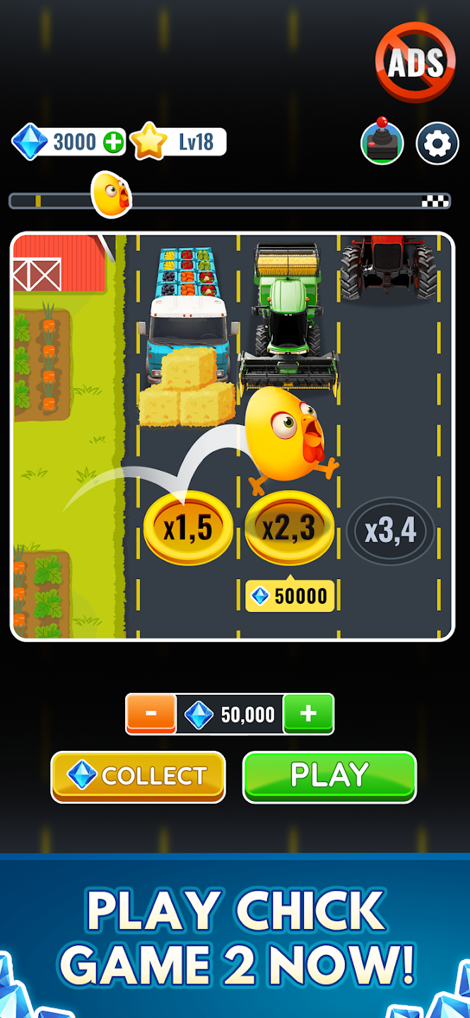 Chicken Cross gameplay - traffic dodge